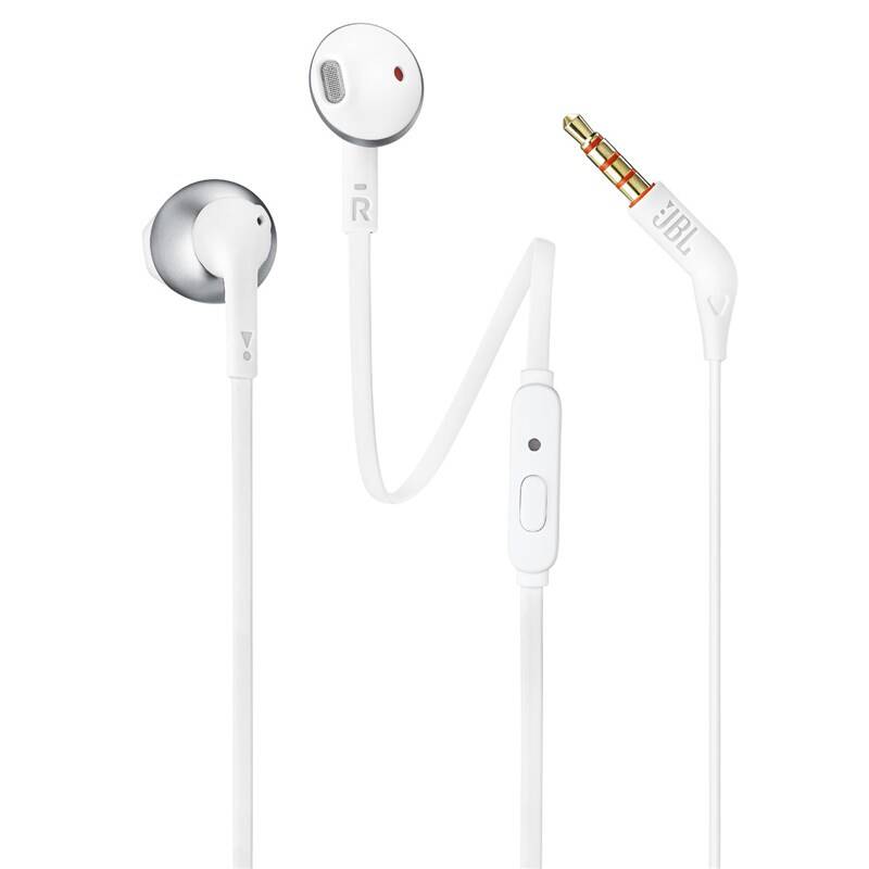 Sluchátka JBL T205 / 20 až 20 000 Hz / bílá/chrom Varianta: ivi1