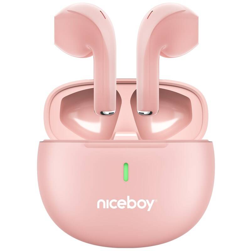 Bezdrátová sluchátka Niceboy HIVE Beans POP / Bluetooth / výdrž až 24 hod. / růžová Varianta: ivi1