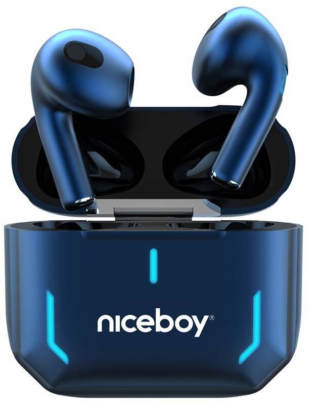 Bezdrátová sluchátka Niceboy HIVE SpacePods / 20-20000 Hz / Bluetooth 5.1 / 32 ohm / modrá Varianta: ivi2