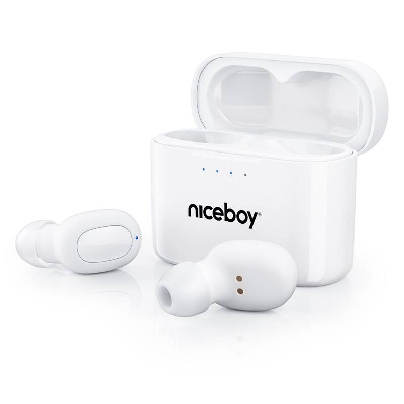 Bezdrátová sluchátka Niceboy HIVE Podsie 3 / Bluetooth / výdrž až 35 hod. / bílá Varianta: ivi1