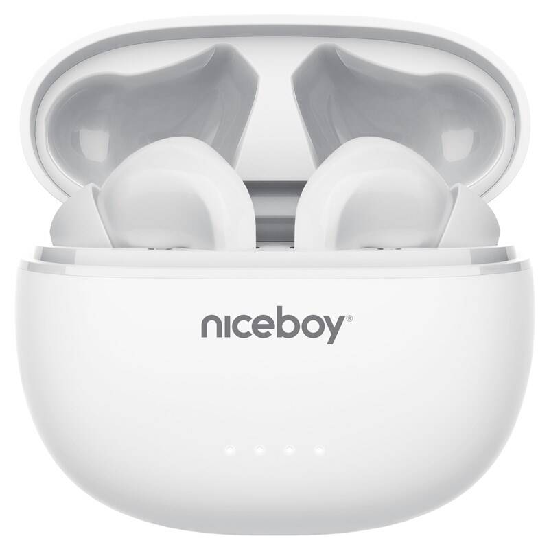 Bezdrátová sluchátka Niceboy HIVE Pins ANC 3 / Bluetooth / výdrž až 40 hod. / bílá Varianta: ivi1