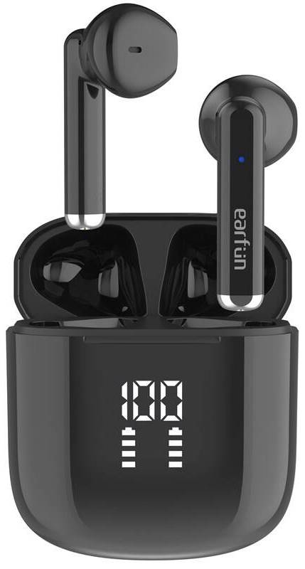 Bezdrátová sluchátka EarFun Air Lite / Bluetooth 5.3 / USB-C / displej / černá Varianta: ivi1