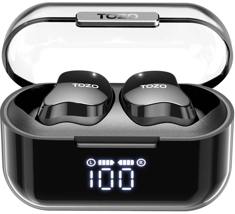 Bezdrátová sluchátka TOZO Crystal Buds / 16-20000 Hz / Bluetooth 5.3 / IPX8 / černá Varianta: ivi1