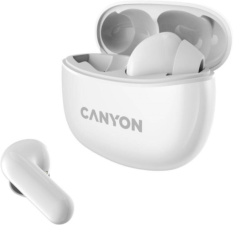 Bezdrátová sluchátka Canyon TWS-5 BT / Bluetooth / výdrž až 38 hodin / bílá Varianta: ivi1