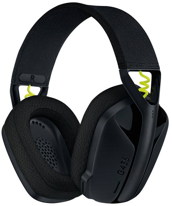 Headset Logitech Gaming G435 Lightspeed / 18 hod. / 83 dB / černá Varianta: ivi2