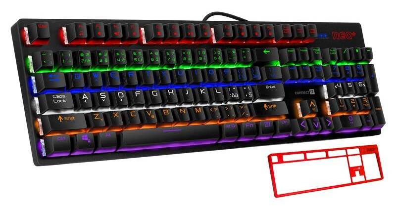 Klávesnice Connect IT NEO+ / CZ/SK / USB-A / 1,8 m / černá Varianta: ivi1