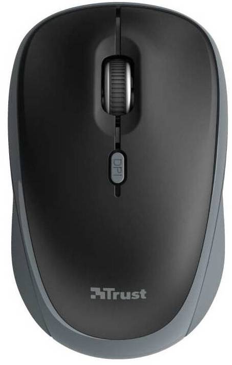 Bezdrátová myš Trust Yvi Rechargeable Wireless / až 1600 DPI / 4 tlačítka / 2,4 GHz / černá Varianta: ivi1