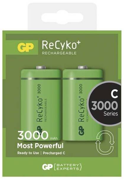 Nabíjecí baterie GP ReCyko+ 3000 / C / 3 000 mAh / 1,2 V / 2 ks / zelená Varianta: ivi1