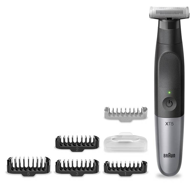 Zastřihovač vousů Braun Series X XT5100 NEW / ocelové nože / 1/2/3/5 mm / šedá/černá Varianta: ivi1