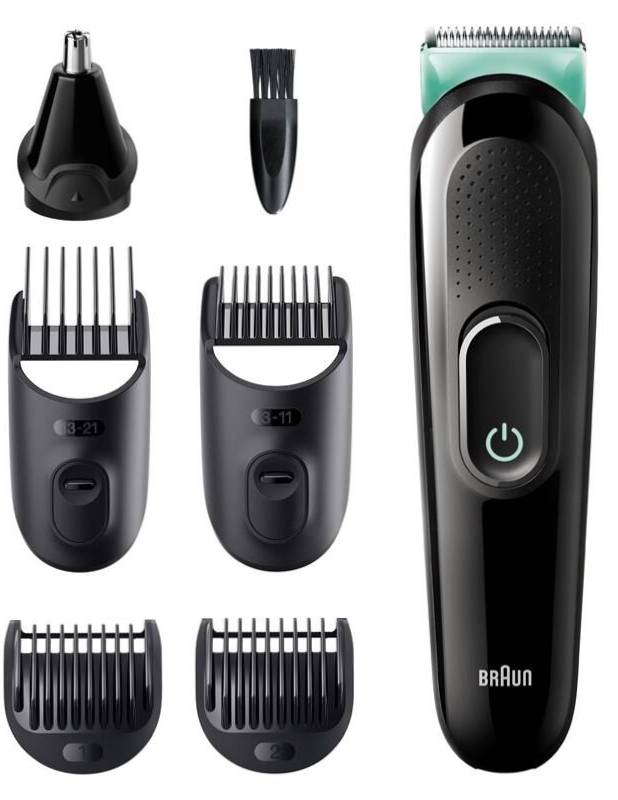 Zastřihovač multifunkční Braun MGK 3321 / 0,5-21 mm / NiMH baterie / zelená/černá Varianta: ivi0