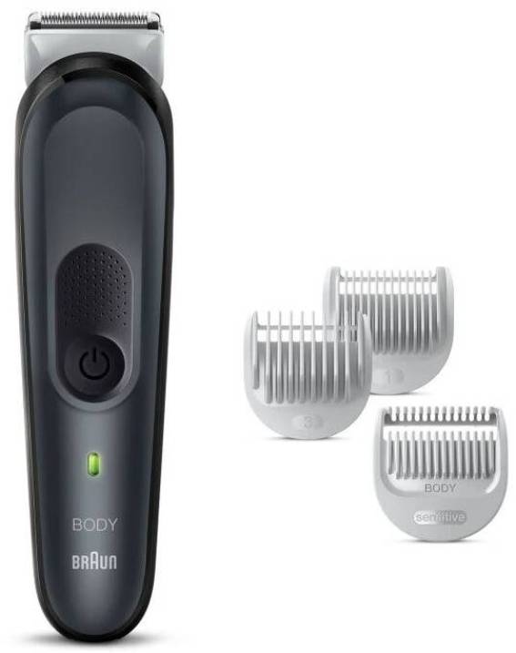 Zastřihovač tělový Braun Series 3 BG3340 / technologie SkinShield / ocelové nože / šedá Varianta: ivi1