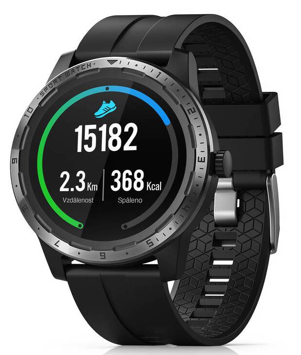 Chytré hodinky Niceboy X-fit Coach GPS / 1,3" (3,3 cm) TFT LCD displej / Bluetooth 5.0 / 240 x 240 px / černá Varianta: ivi4
