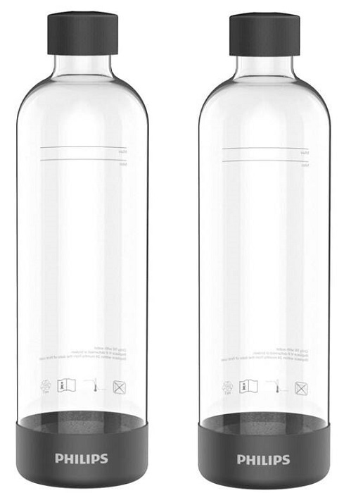 Láhev pro výrobníky sody Philips ADD911BK/10 / 2 ks / 1 l / plast / černá Varianta: ivi1