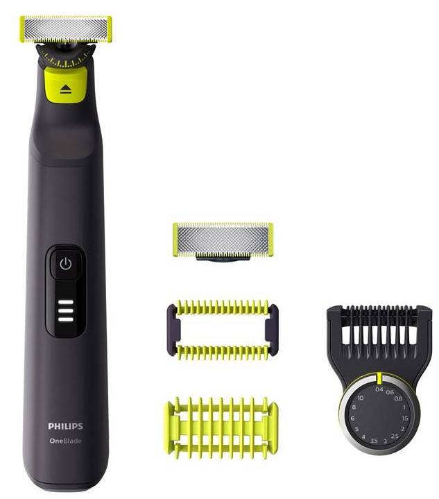 Zastřihovač vousů Philips OneBlade Pro 360 QP6541/15 / ocelové nože / 0,4-10 mm / šedá/zelená Varianta: ivi1