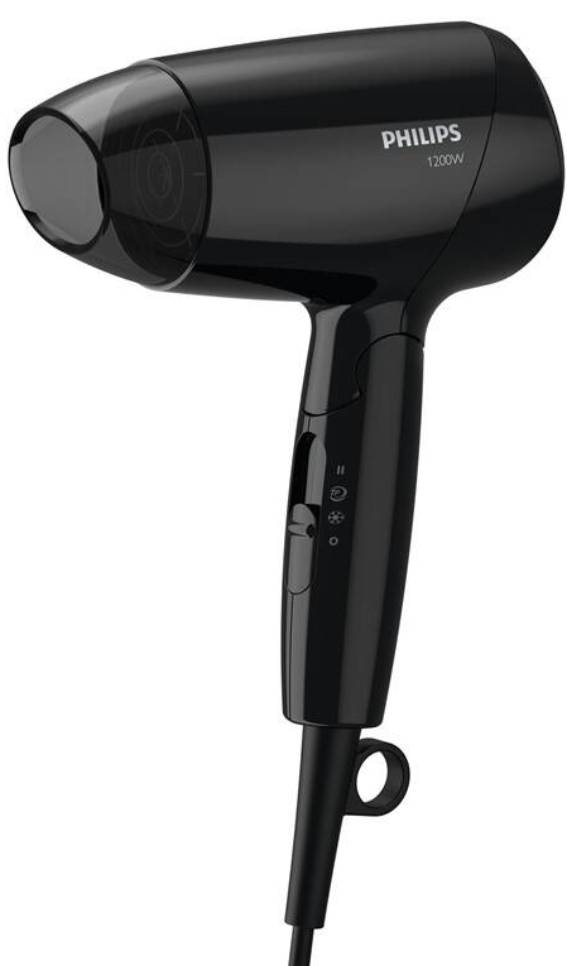 Fén Philips Essential Care BHC010/10 / 1200 W / 3 rychlosti / 3 teploty / černá Varianta: ivi1