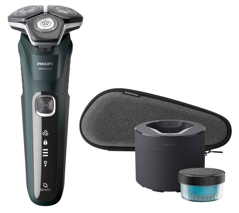 Holicí strojek Philips Series 5000 S5884/50 Wet & Dry / frézkový / aku (Li-Ion) / 90000 pohybů/min. / zelená/černá Varianta: ivi1
