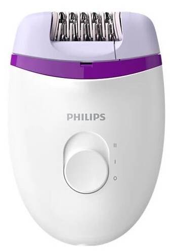 Epilátor Philips Satinelle Essential BRE225/00 / pinzetový / 2 rychlosti / bílá/fialová Varianta: ivi1