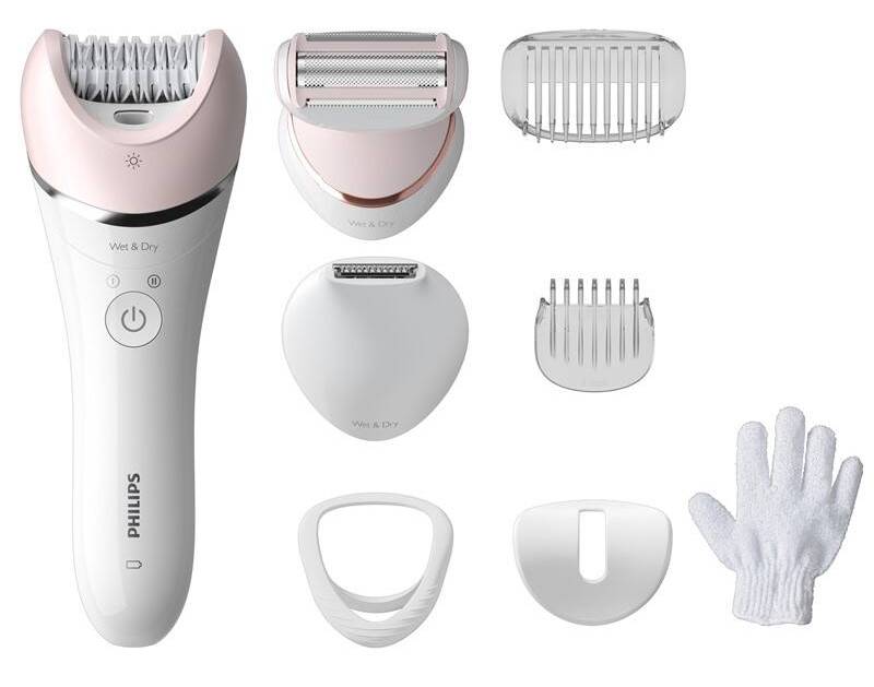 Epilátor Philips Series 8000 BRE721/00 / 2 rychlosti / 32 ks pinzet / aku (Li-Ion) / bílá Varianta: ivi2