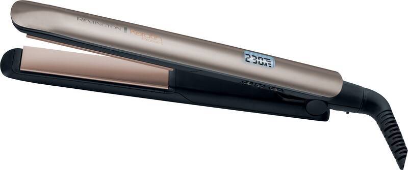 Žehlička na vlasy Remington Keratin Protect S8540 / 110 mm keramické destičky / 150-230 °C / 9 teplot / zlatá Varianta: ivi1