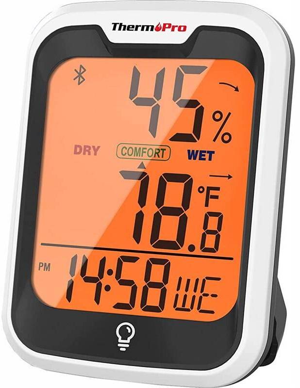 Teploměr s vlhkoměrem ThermoPro TP-358 BT / 3" (7,6 cm) LCD displej / Bluetooth 5.0 / –20 °C až +60 °C / bílá Varianta: ivi1