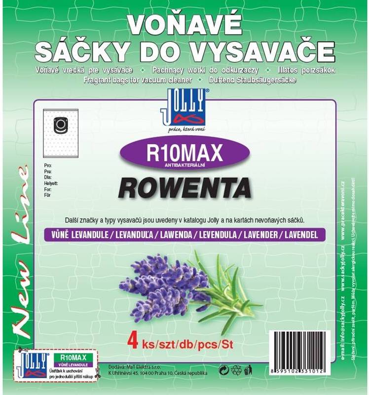 Sáčky do vysavače Jolly MAX R 10 / 4 ks / levandule / bílá Varianta: ivi1