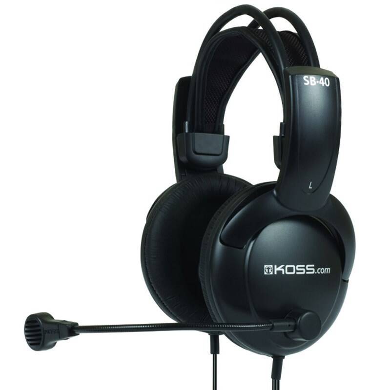 Headset Koss SB 40 / 20-20000 Hz / 120 ohm / 2x 3,5 mm jack / černá Varianta: ivi1