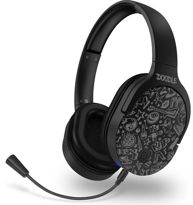 Headset Connect IT CHP-0800-DD Doodle / Bluetooth / 110 dB / černá Varianta: ivi1