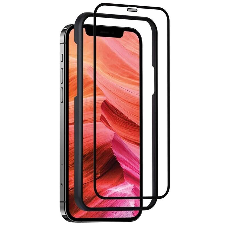 Tvrzené sklo FIXED 3D Full-Cover s aplikátorem na mobil Apple iPhone 12 Pro Max  / černá/transparentní Varianta: ivi1