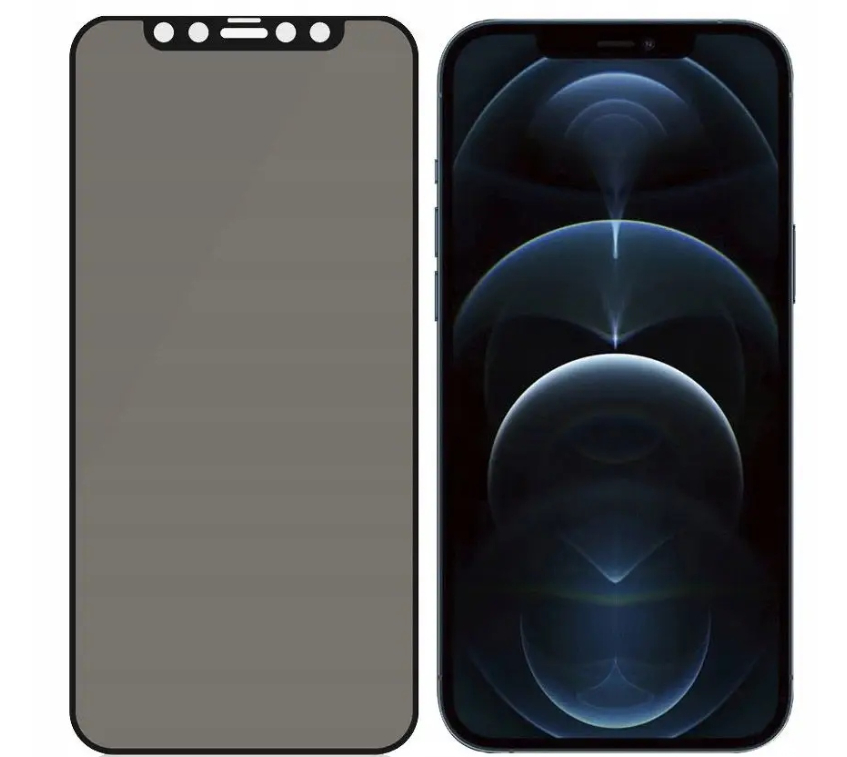 Tvrzené sklo PanzerGlass Edge-to-Edge Privacy AntiBacterial na mobil Apple iPhone 12 Pro Max / černá/transparentní Varianta: ivi1