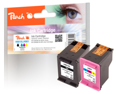 Inkoustová náplň Peach HP 901XL MultiPack / kapacita 865/535 stran / CMYK Varianta: ivi1