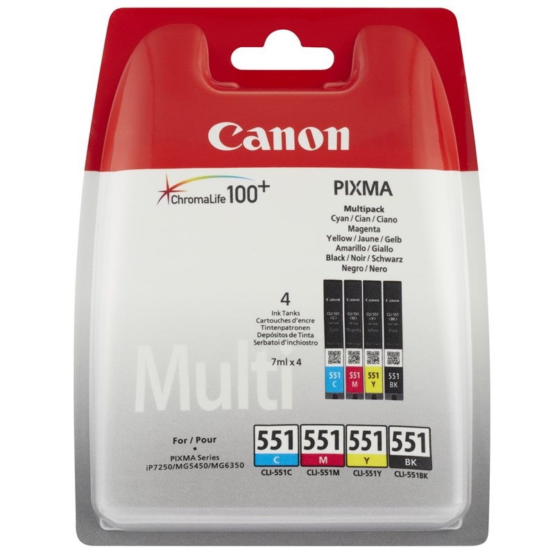 Inkoustová náplň Canon CLI-551 / 300 stran / CMYK Varianta: ivi1