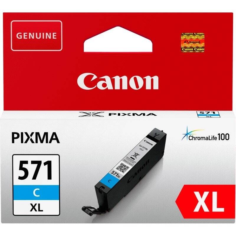 Inkoustová náplň Canon CLI-571XL C / 715 stran / azurová Varianta: ivi1
