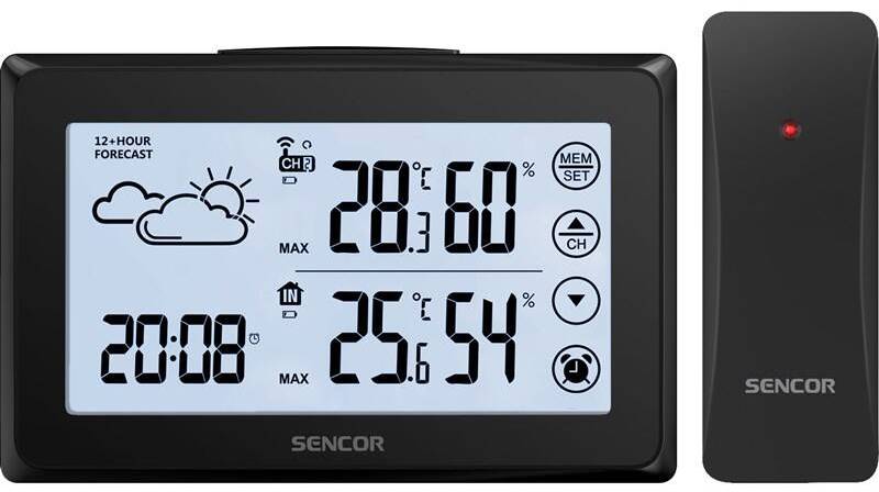 Meteorologická stanice Sencor SWS 2850 / podsvícení / bezdrátová / černá Varianta: ivi1