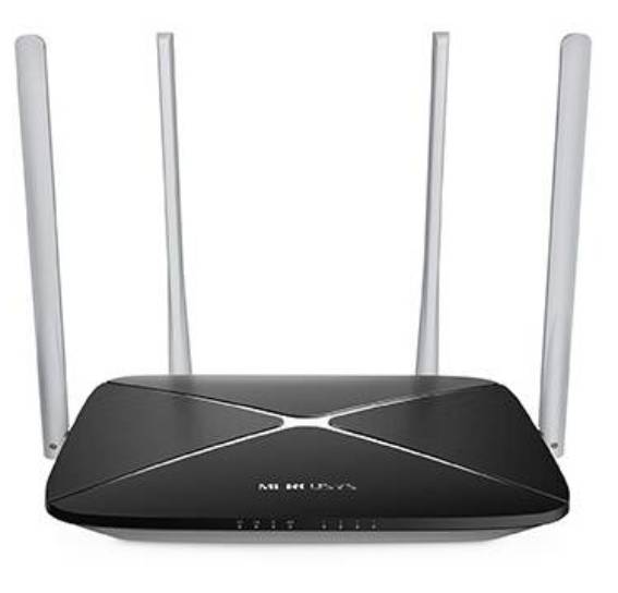 Router Mercusys AC12 AC1200 / 2,4/5 GHz / 1200 Mbit/s / 4x LAN port / černá Varianta: ivi1