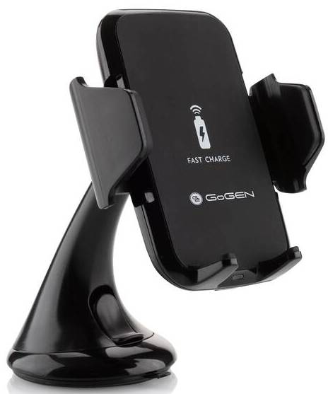 Držák na mobil s bezdrátovým nabíjením GoGEN MCH05WQ / pro velikost 4" až 6,3" / černá Varianta: ivi1
