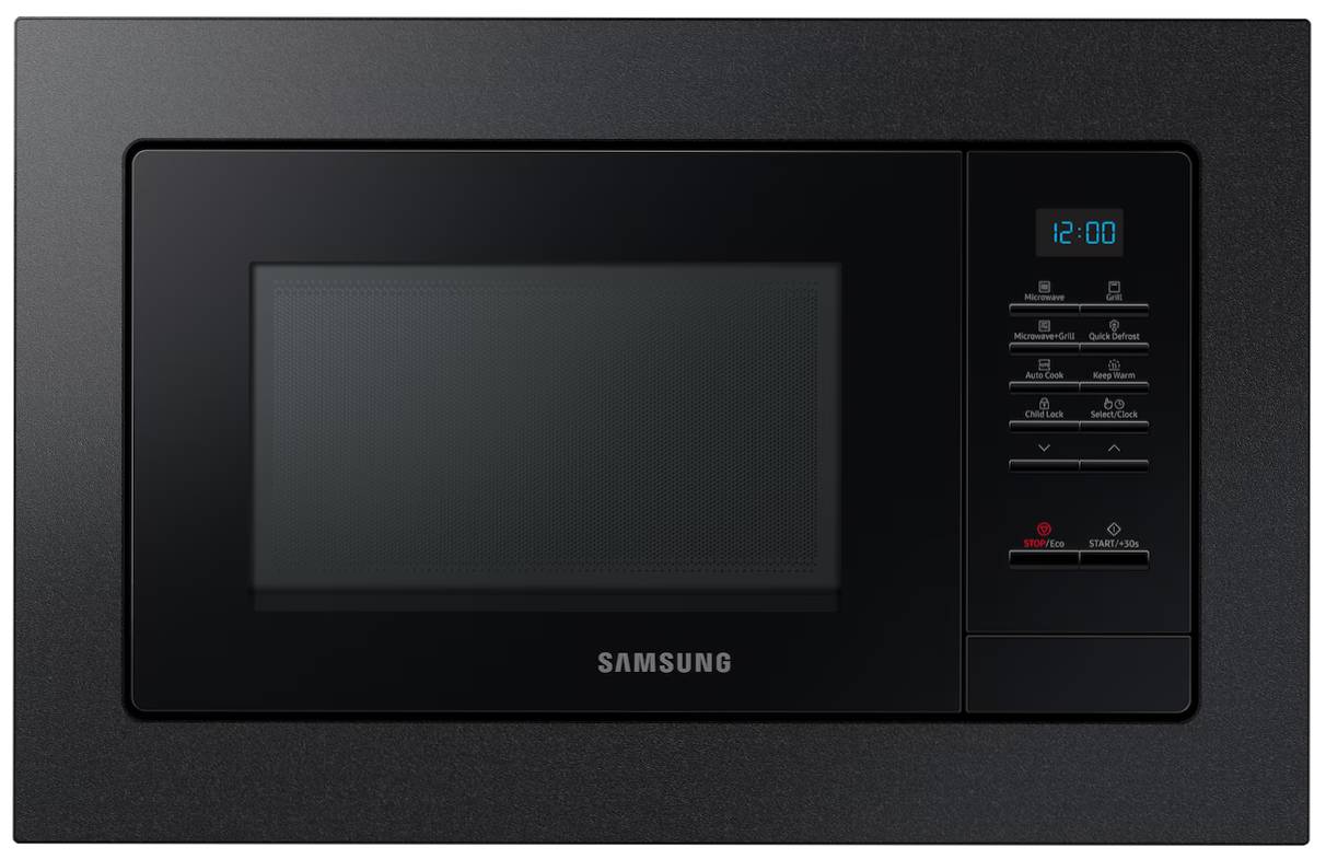 Vestavná mikrovlnná trouba Samsung MG20A7013CB/EG / 850 W / 20 l / Ø talíře 25,5 cm / černá Varianta: ivi2