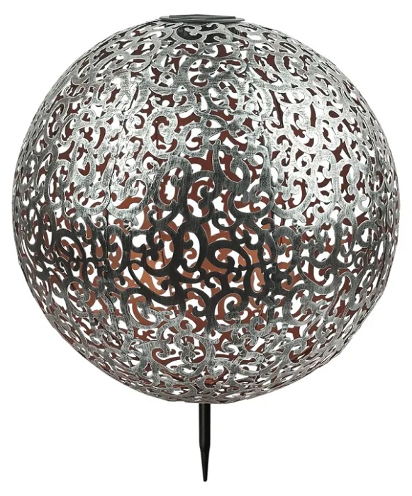 German Solární svítidlo koule Antik / Ø 40 cm / stříbrná Varianta: ivi1