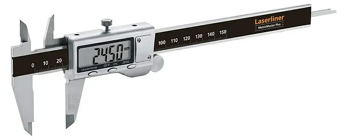Digitální posuvné měřítko Laserliner MetricMaster Plus / 0–150 mm / LCD displej / černá/stříbrná Varianta: ivi1