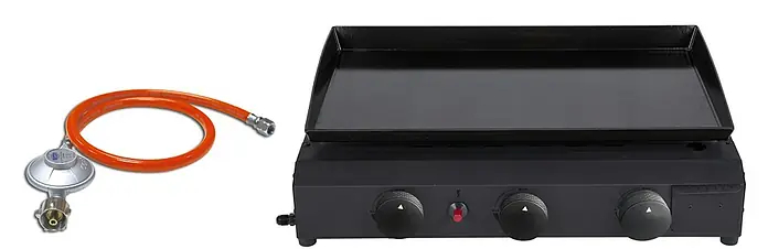 Plancha gril Grillstar / 3 hořáky / 7,2 kW / 57 × 35 cm / černá Varianta: ivi1