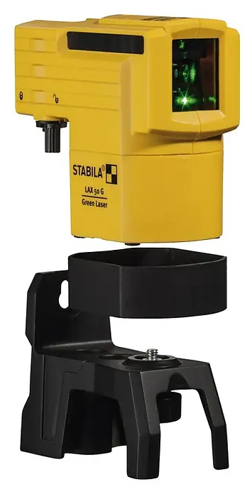 Křížový laser Stabila LAX 50 G Green / 30 m / zelený paprsek / IP53 / žlutá/černá Varianta: ivi1