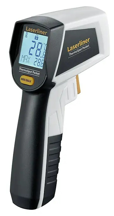 Infračervený průmyslový teploměr Laserliner ThermoSpot Pocket / −40 až 400 °C / optika 12:1 / černá/bílá Varianta: ivi1