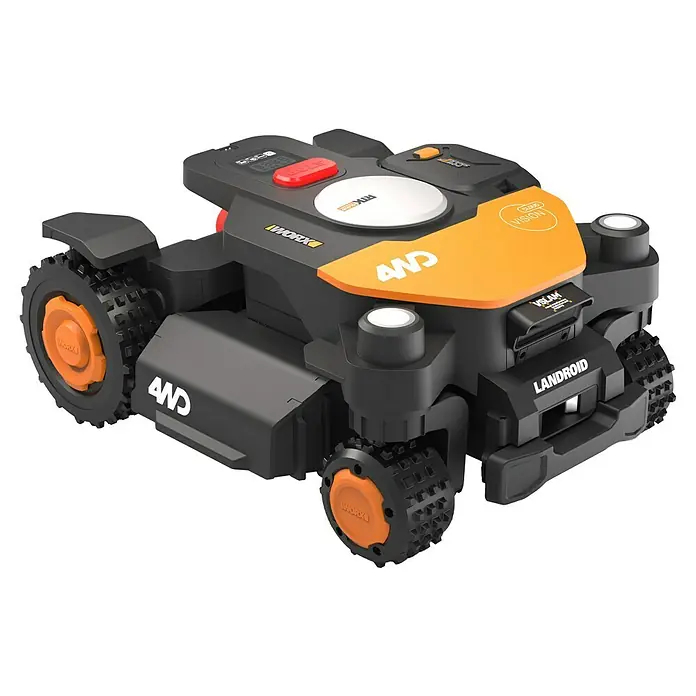 Robotická sekačka Worx Landroid Vision AI RTK AWD WR340E / 600 m² / černá/oranžová Varianta: ivi1
