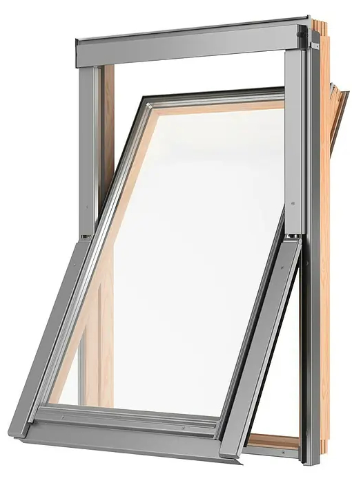 Střešní okno Solid Elements Safe / 66 x 118 cm / dvojsklo / přírodní/šedá Varianta: ivi1