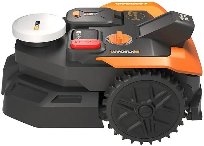 Robotická sekačka Worx M500 Vision Cloud WR305E / 500 m² / záběr 18 cm / RTK / černá / oranžová Varianta: ivi1