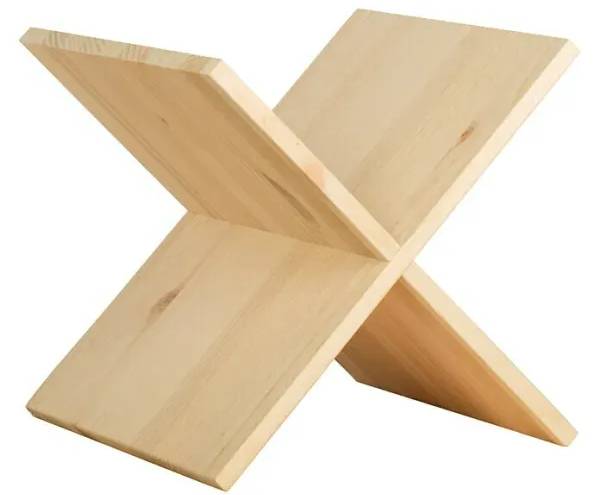 Police na láhve Astigarraga Dinamic / 33 x 32,5 x 32,5 cm / 4 oddíly / borovicové dřevo / hnědá Varianta: ivi1