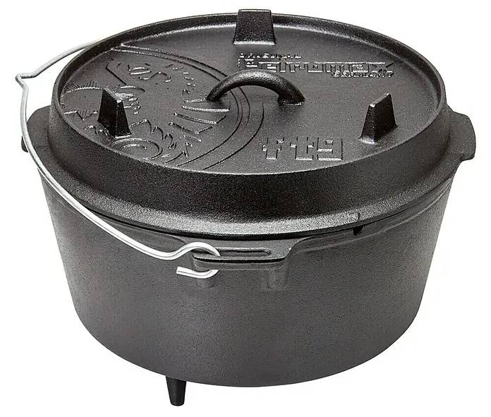 Litinový kotlík s nožičkami Petromax / 7,5 l / Ø 36,4 cm / černá Varianta: ivi1