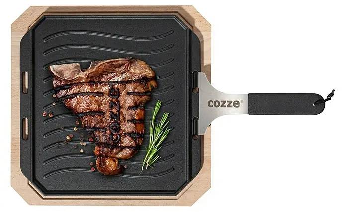 Grilovací pánev Cozze / 30 x 30 cm / litina / černá Varianta: ivi1