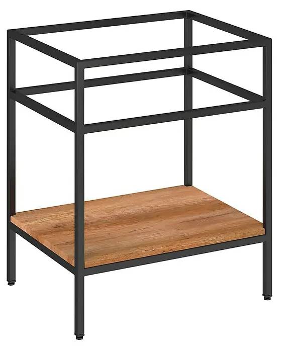 Umyvadlová skříňka Astor Tree / 60 x 38 x 76,4 cm / MDF/kov / dub/černá Varianta: ivi1