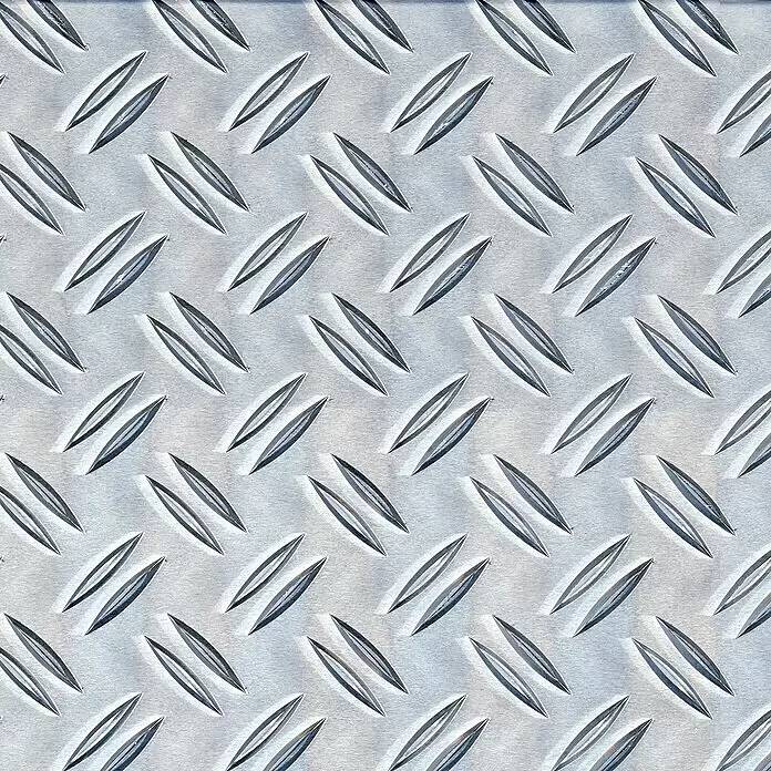 Žebrovaný plech Kantoflex / 600 x 1000 x 2,5 mm / hliník / stříbrná Varianta: ivi1