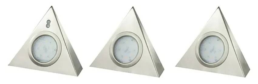 Podlinkové osvětlení Ritter Leuchten Triangle Set / 7,5 W / 540 lm / hliník / stříbrná Varianta: ivi1
